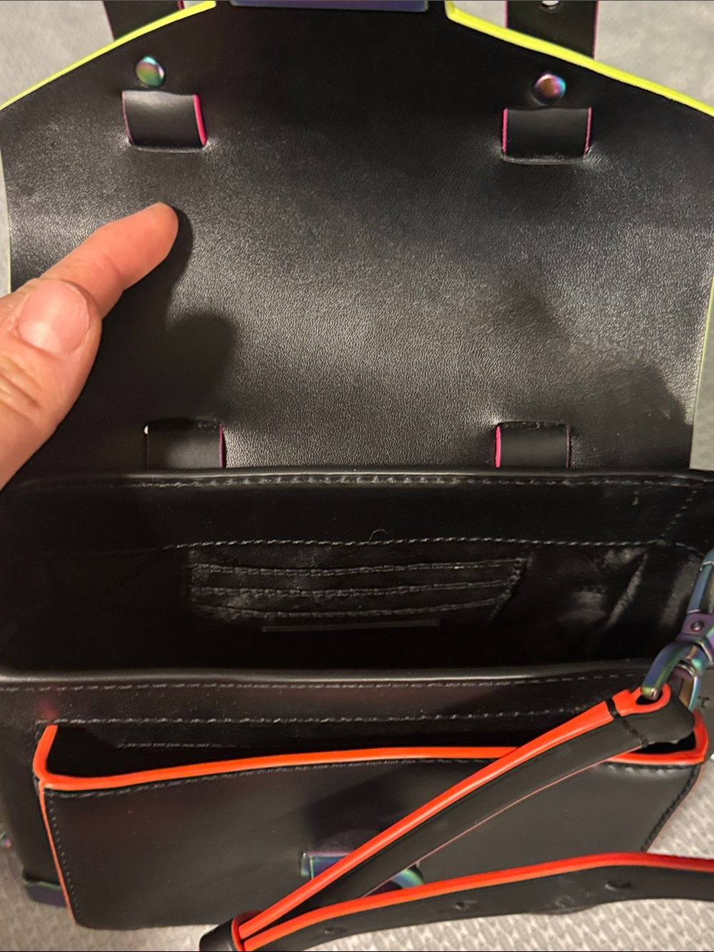 Michael Kors Black Crossbody Bag with Neon Trim - Picture 12 of 12